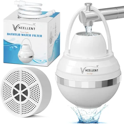Vxcellent bathtub water filter with box and cartridge